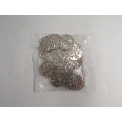 4402 - An unopened bag of Royal Mint 50p pieces - Charles III