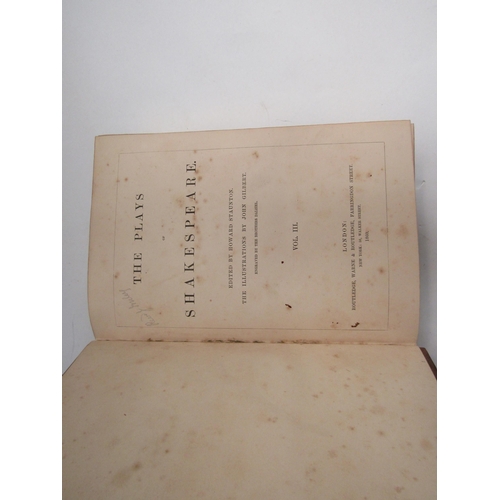 4457 - 'The Plays of William Shakespeare', edited Howard Staunton, George Routledge, 1858-1860, 3 volumes, ... 