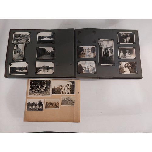 4448 - A collection of photograph albums to include an album containing photographs of Woburn Abbey being u... 