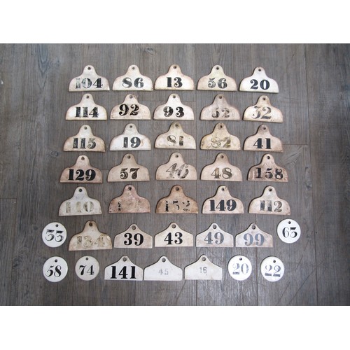 9138 - A quantity of 19th Century wine bin markers, various makers including Wedgwood, Copeland, Farrow and... 