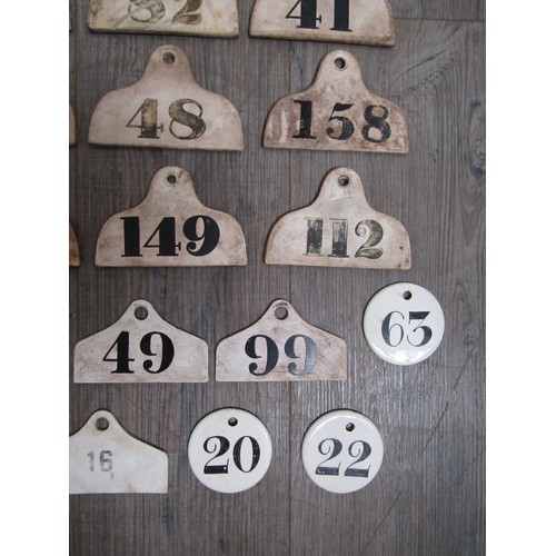 9138 - A quantity of 19th Century wine bin markers, various makers including Wedgwood, Copeland, Farrow and... 