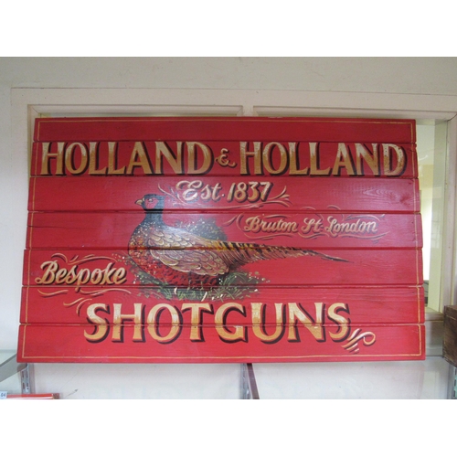 9125 - A painted Holland and Holland shotguns sign, 38.5