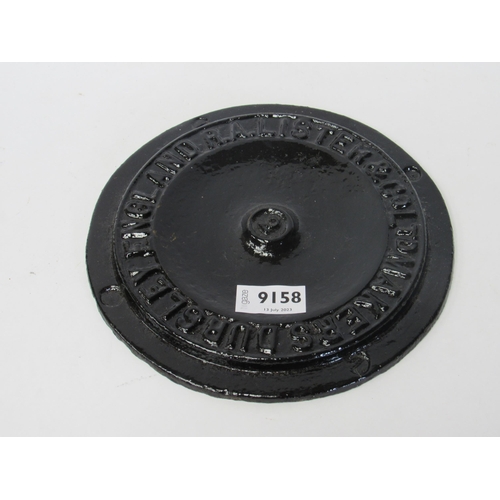 9158 - A black painted R.A.Lister plaque