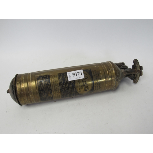 9171 - A brass Pyrene fire extinguisher