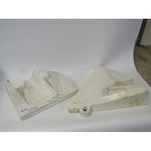 9172 - Two alloy plough blade moulds