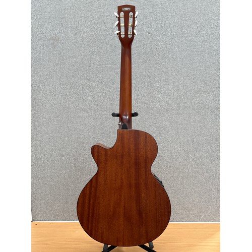 1121 - A Cort CEC3 NS classical acoustic guitar with single cutaway, serial no. 121015038, with soft case