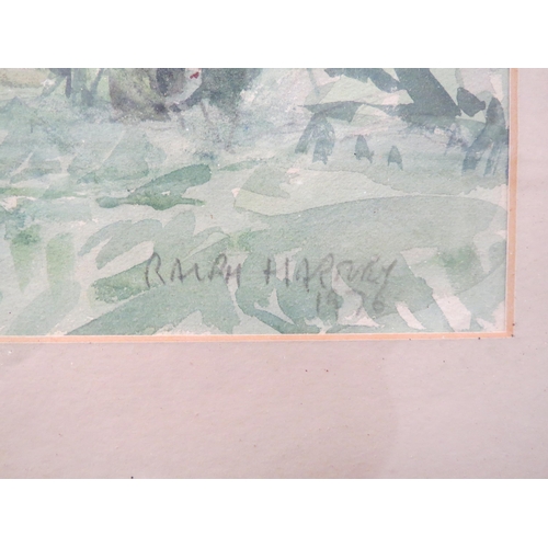 1169 - RALPH HARTLEY (1926-1988): A framed and glazed watercolour, 