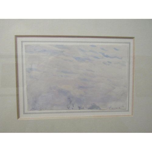 1173 - HELEN ALLINGHAM R.W.S. (1848-1926): Two watercolour studies of clouds, framed and glazed, exhibition... 