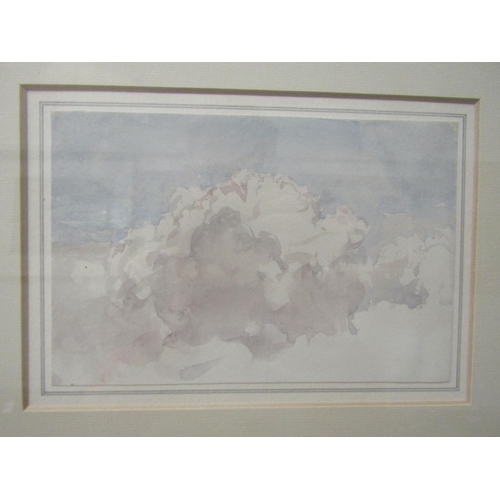 1173 - HELEN ALLINGHAM R.W.S. (1848-1926): Two watercolour studies of clouds, framed and glazed, exhibition... 