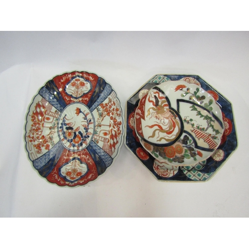 1633 - Three Victorian Japanese Imari dishes  (R)  £40