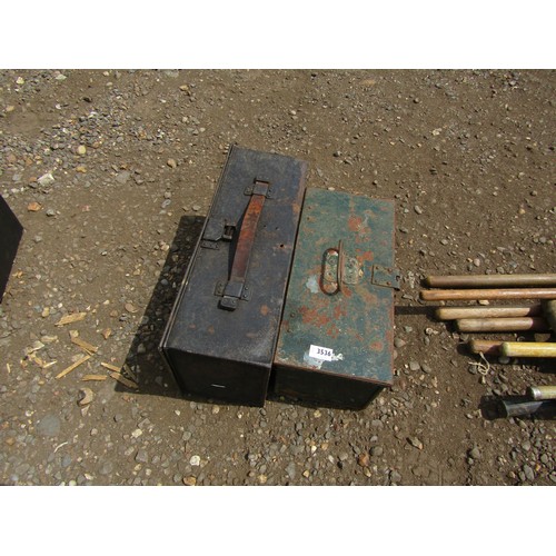 3536 - Two metal tool boxes         (E) £5-8