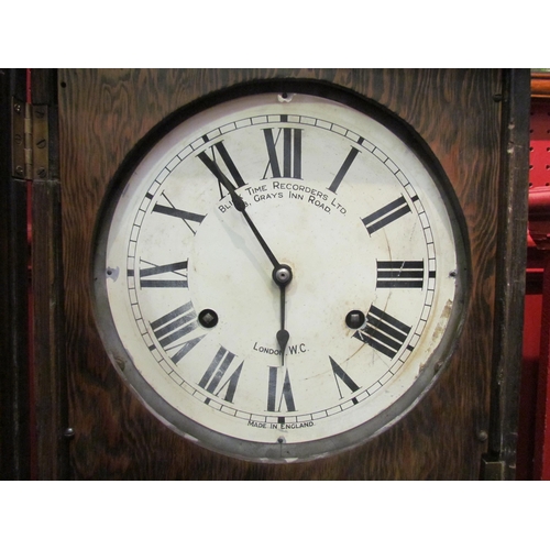 4053 - A Blick Time Recorder, clocking-in clock, serial No. 25436 ca 1923. Two train spring driven movement... 