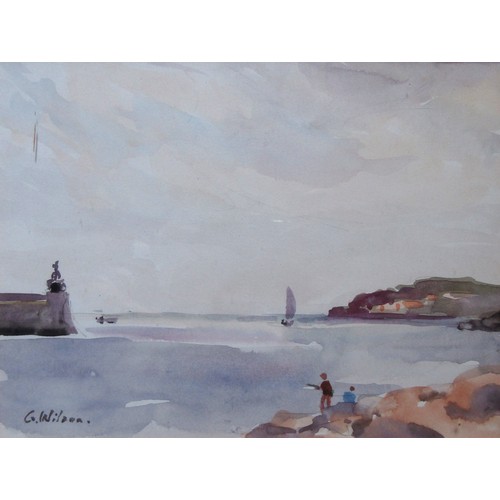 7072 - GEOFFREY WILSON (1920-2010) Five framed and glazed watercolours, various Beach scenes, Coastal and t... 