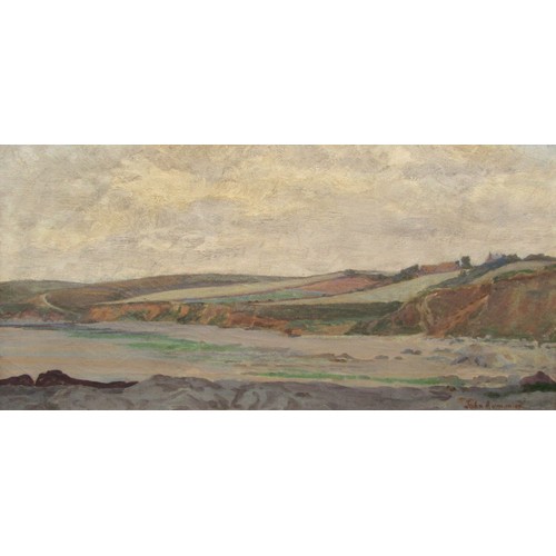 7061 - JOHN AUMONIER (act c1907-1940) A framed oil on canvas, Beach scene. Signed bottom right. Label verso... 