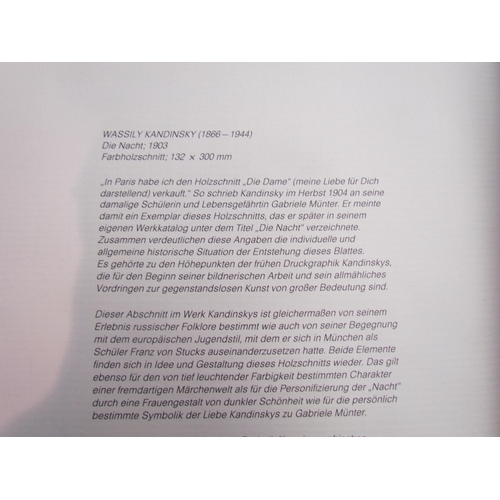 1107 - A 1978 facsimile print after the colour woodcut by Wassily Kandinsky 'The Night'. In folder as print... 