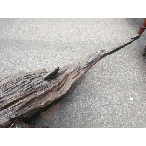 1117 - A driftwood crocodile sculpture, 155cm long