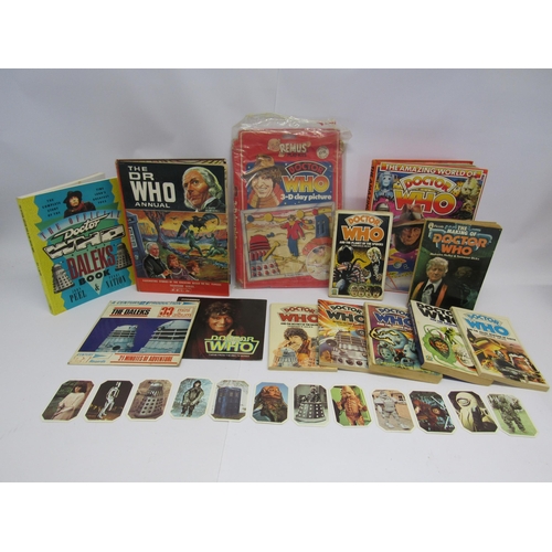 A collection of vintage Dr Who collectables including 1966 The Dr Who ...