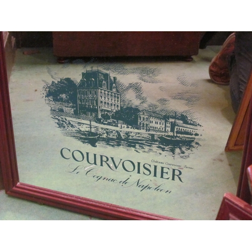 Two modern pub mirrors; Courvoisier and Kronenbourg 1664. Largest