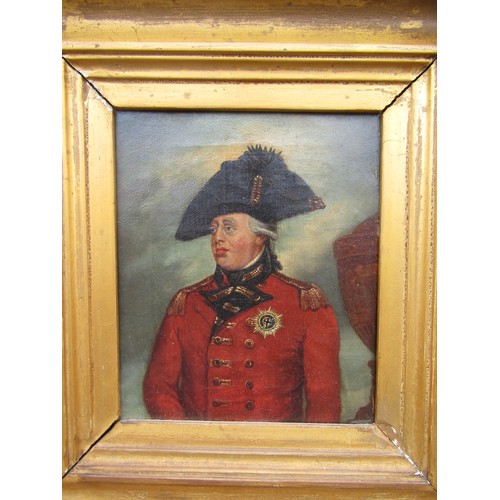 7127 - A 19th Century oil on canvas portrait of King George III after Sir William Beechey. Unsigned and set... 