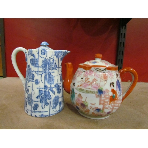 4005 - A small selection of mostly Oriental teapots and bargeware example (8)   (R) £10