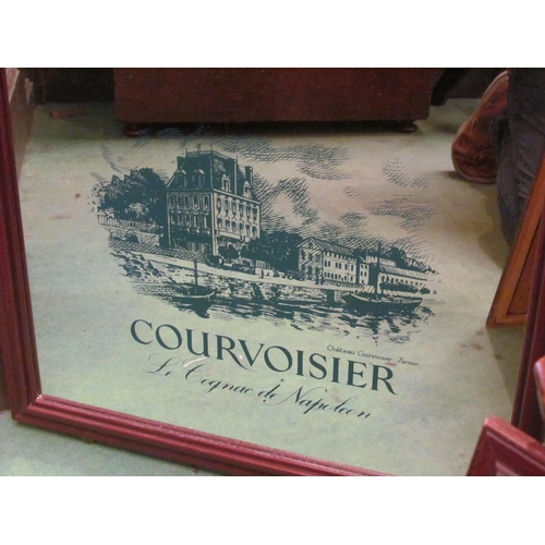 4103 - Two modern pub mirrors; Courvoisier and Kronenbourg 1664.  Largest - 80 x 50cm mirror plate