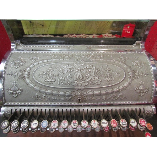 4219 - A National Cash Register model 357, serial No. 1519367 (dates to 1916). Nickel plated case (Dolphin ... 