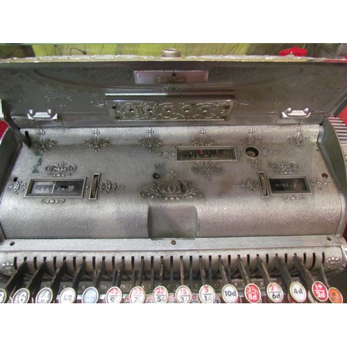 4219 - A National Cash Register model 357, serial No. 1519367 (dates to 1916). Nickel plated case (Dolphin ... 