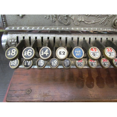 4219 - A National Cash Register model 357, serial No. 1519367 (dates to 1916). Nickel plated case (Dolphin ... 