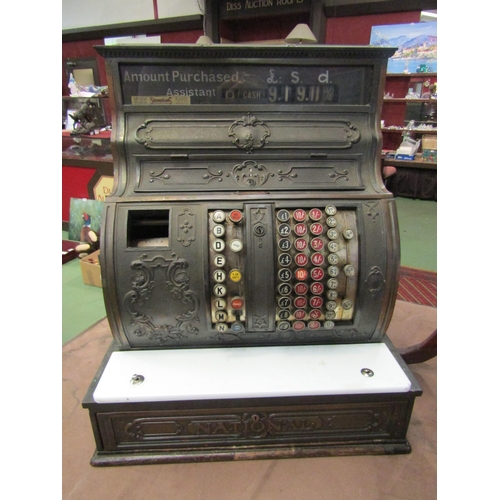 4229 - A National Cash Register model 1125, serial No. 199375 (1922) button/drawer operated register patina... 