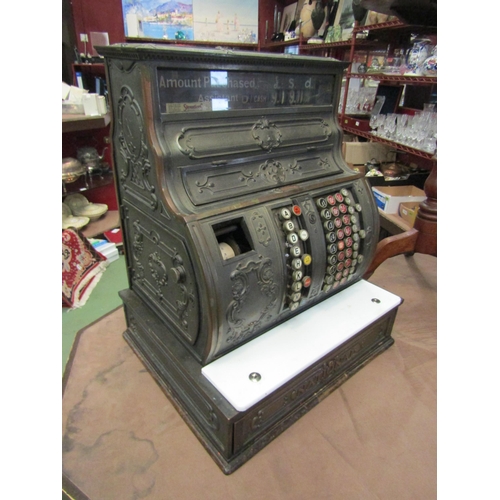 4229 - A National Cash Register model 1125, serial No. 199375 (1922) button/drawer operated register patina... 