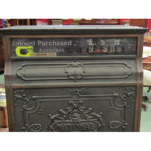 4229 - A National Cash Register model 1125, serial No. 199375 (1922) button/drawer operated register patina... 