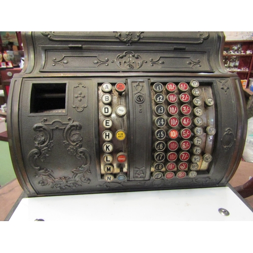 4229 - A National Cash Register model 1125, serial No. 199375 (1922) button/drawer operated register patina... 