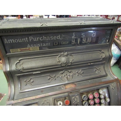 4229 - A National Cash Register model 1125, serial No. 199375 (1922) button/drawer operated register patina... 