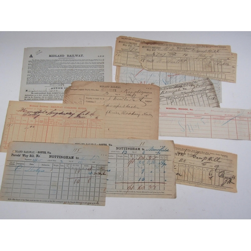 4310 - A box of mixed railway related paperwork and station documents relating to The Midland Railway, GWR ... 