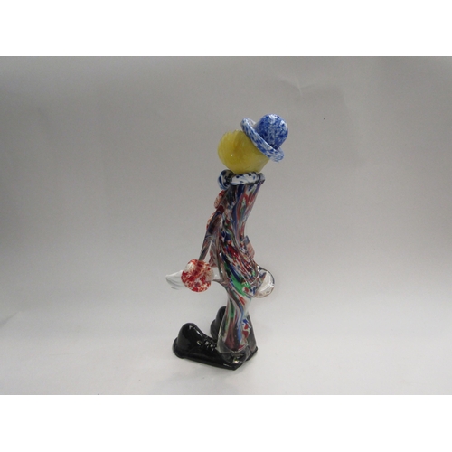 4404 - A Murano glass clown, with paper label, 29cm tall    (R) £20