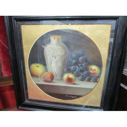 4145 - W.J. LEGGETT: Two still-life oils on canvas of fruit.  Both signed lower right.  Framed and glazed. ... 