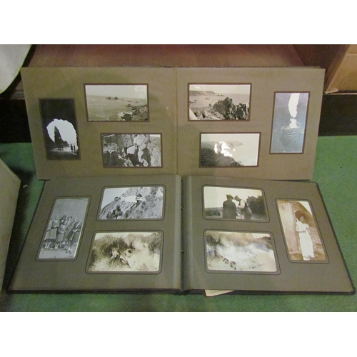 4240 - A box of photograph albums, mainly filled, depicting family groups, motor cars, etc early 20th Centu... 