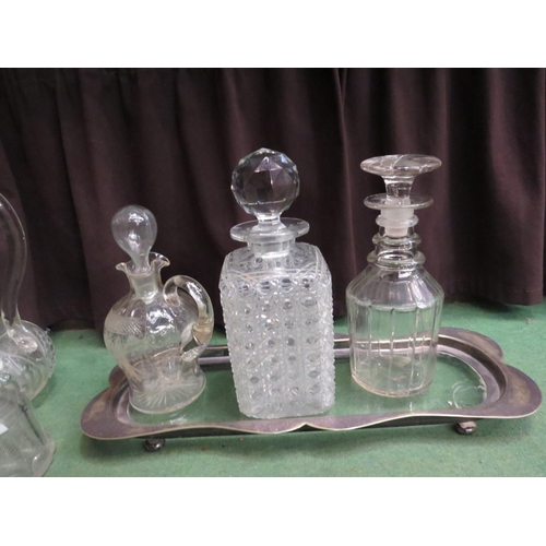 4427 - A selection of cut glass decanters and jars (a/f) including Victorian and Edwardian examples togethe... 