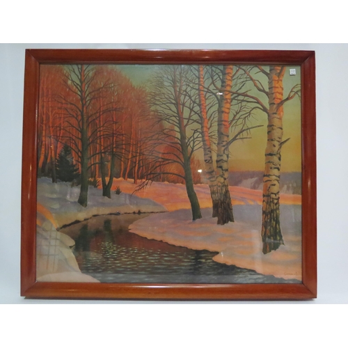 4448 - Mikhail Guermacheff (1867 - 1930), two facsimiles in colour titled 'Lengthening Shadows' and 'Sunset... 