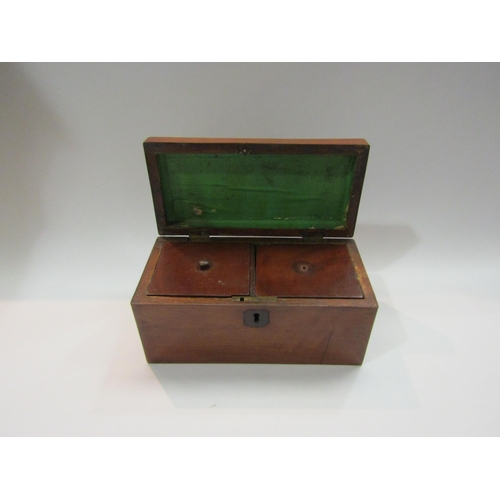 4303 - A 19th Century mahogany tea caddy, a/f    (R) £0