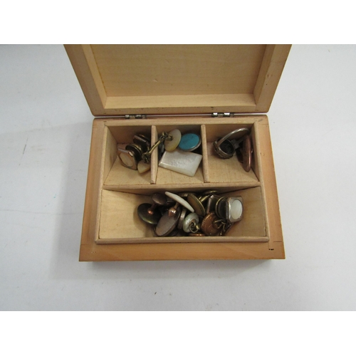 4365 - Two wooden boxes of bijouterie including penknife, watches, necklaces, etc (2)