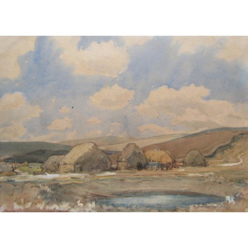 7017 - SIDNEY DENNANT-MOSS R.B.A (1884-1946) A framed and glazed watercolour ‘The Downs at Ferington’. Sign... 