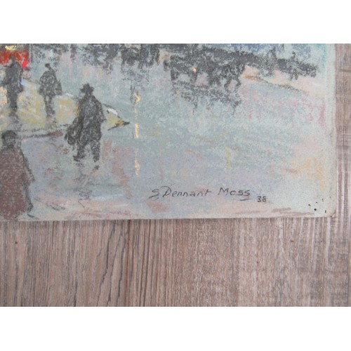 7005 - SIDNEY DENNANT-MOSS R.B.A (1884-1946) Three unframed pastel on paper of Thames bridges scenes. All s... 