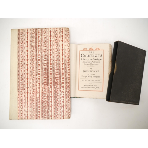 6067 - Nonesuch Press, 2 titles, John Donne: 'Love Poems', London, The Nonesuch Press, 1923, limited editio... 