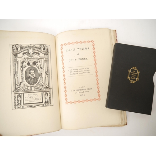 6067 - Nonesuch Press, 2 titles, John Donne: 'Love Poems', London, The Nonesuch Press, 1923, limited editio... 