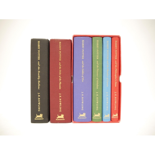6114 - J.K. Rowling, Harry Potter Novels, deluxe editions, comprising 'Philosopher's Stone; Chamber of Secr... 