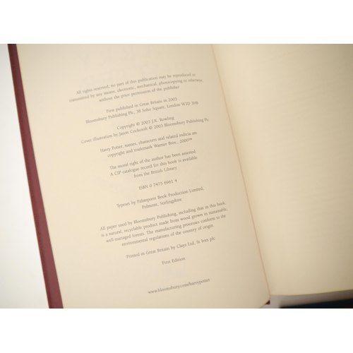 6114 - J.K. Rowling, Harry Potter Novels, deluxe editions, comprising 'Philosopher's Stone; Chamber of Secr... 