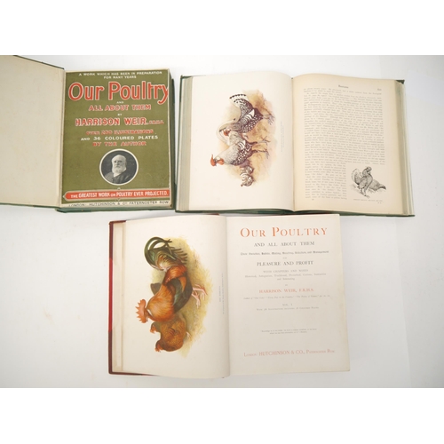 6320 - Harrison Weir: 'Our Poultry and All About Them', London, Hutchinson, c.1903, 2 volumes, profusely il... 
