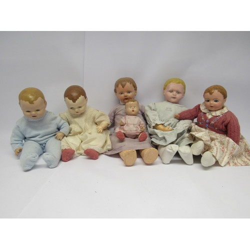1200 - A collection of assorted composition dolls including Horsman (6, a/f- most restored or repainted)