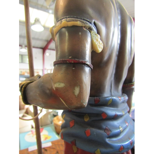 1187 - A Leonardo Collection cast resin figure of a Masai warrior holding spear, figure 62.5cm tall   (GROU... 
